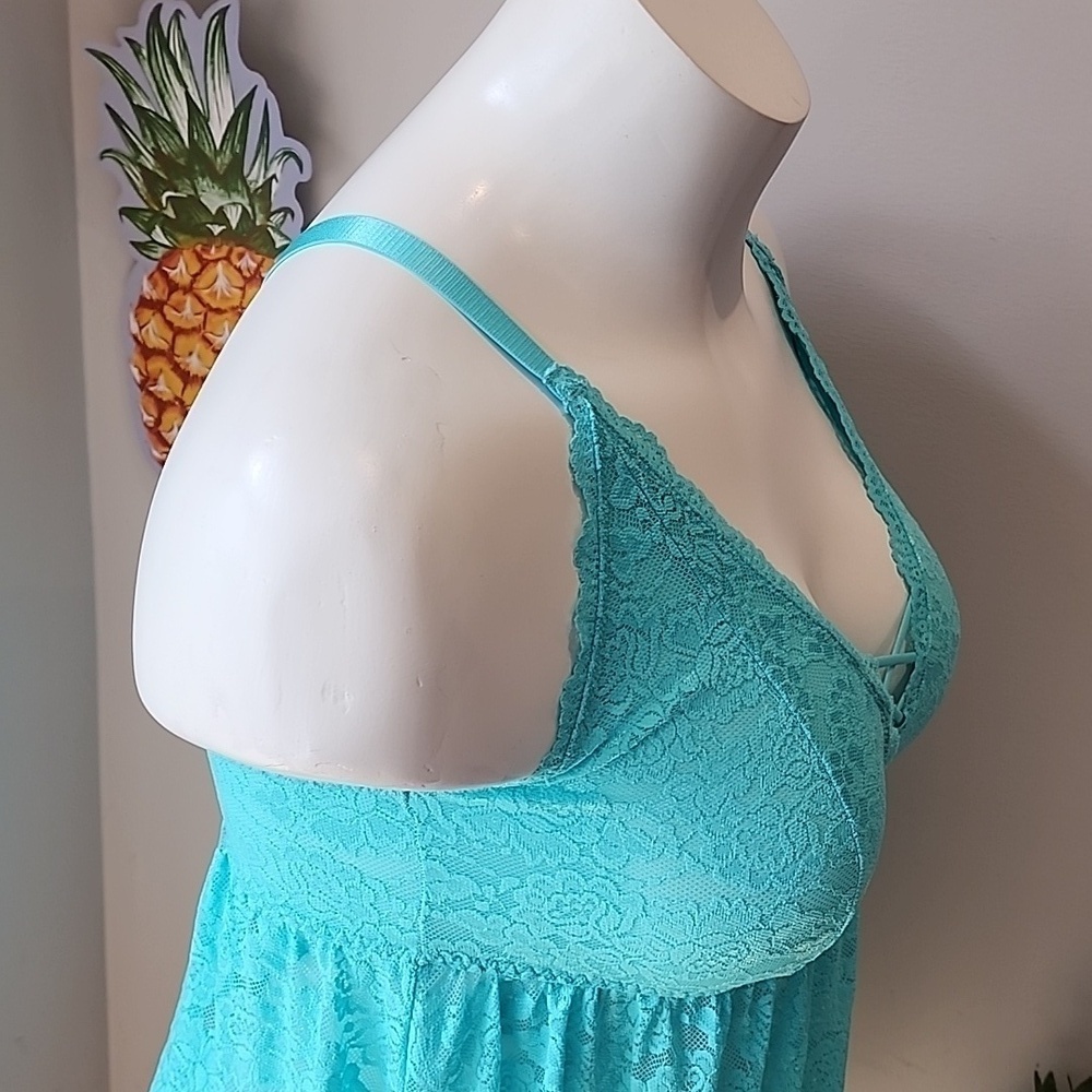 Torrid - Simply Lace Xo Front Babydoll in Blue Radiance - Picture 6 of 12